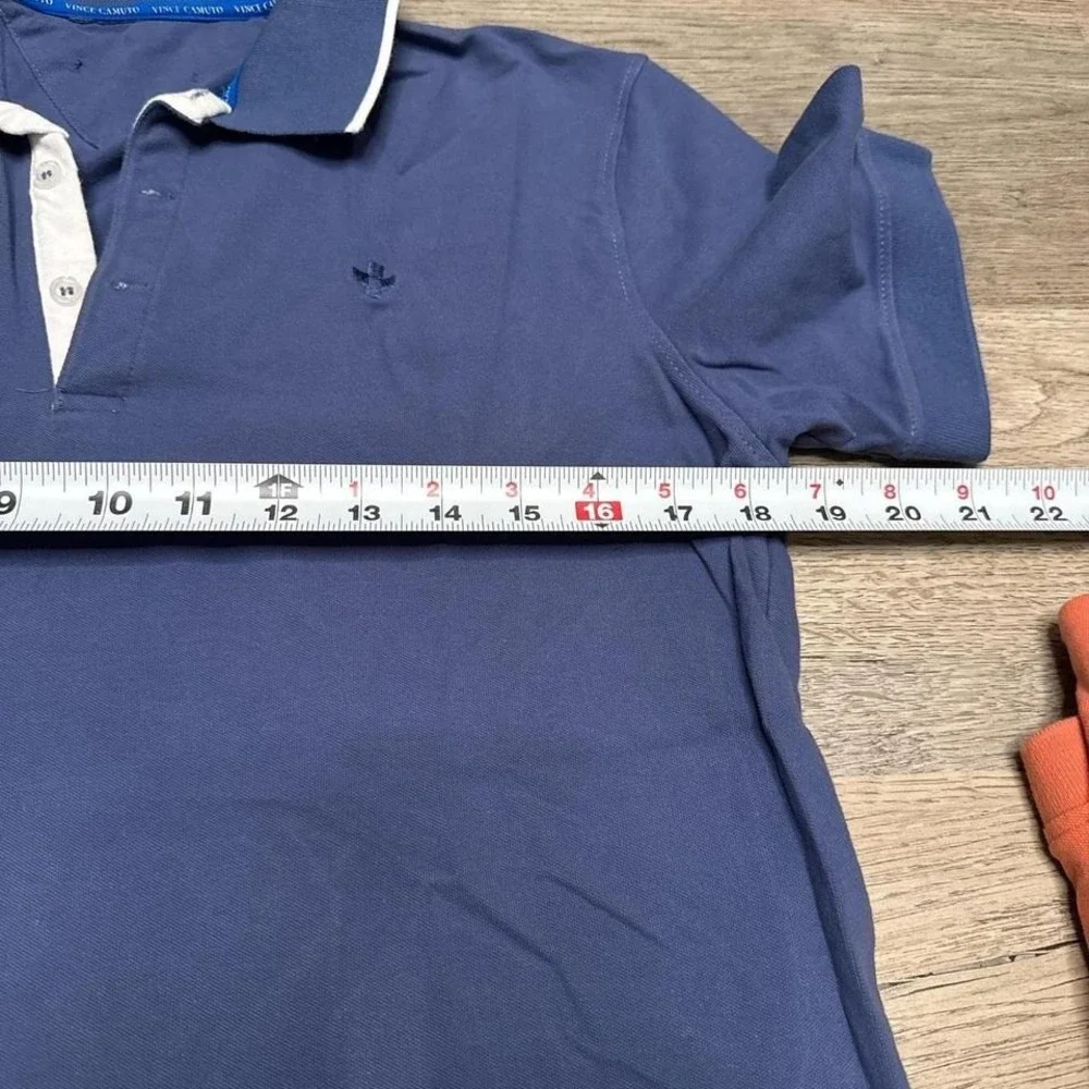 2‎ Vince Camuto Navy and orange polo shirts #poloshirts set of two Size Medium